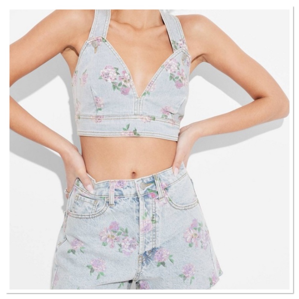 Women’s Cropped Denim Vest Wild Fable